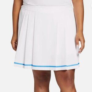 Lady Hagen Golf Skort XXL White Pleated Blue Stripe NWT Tennis Pickleball